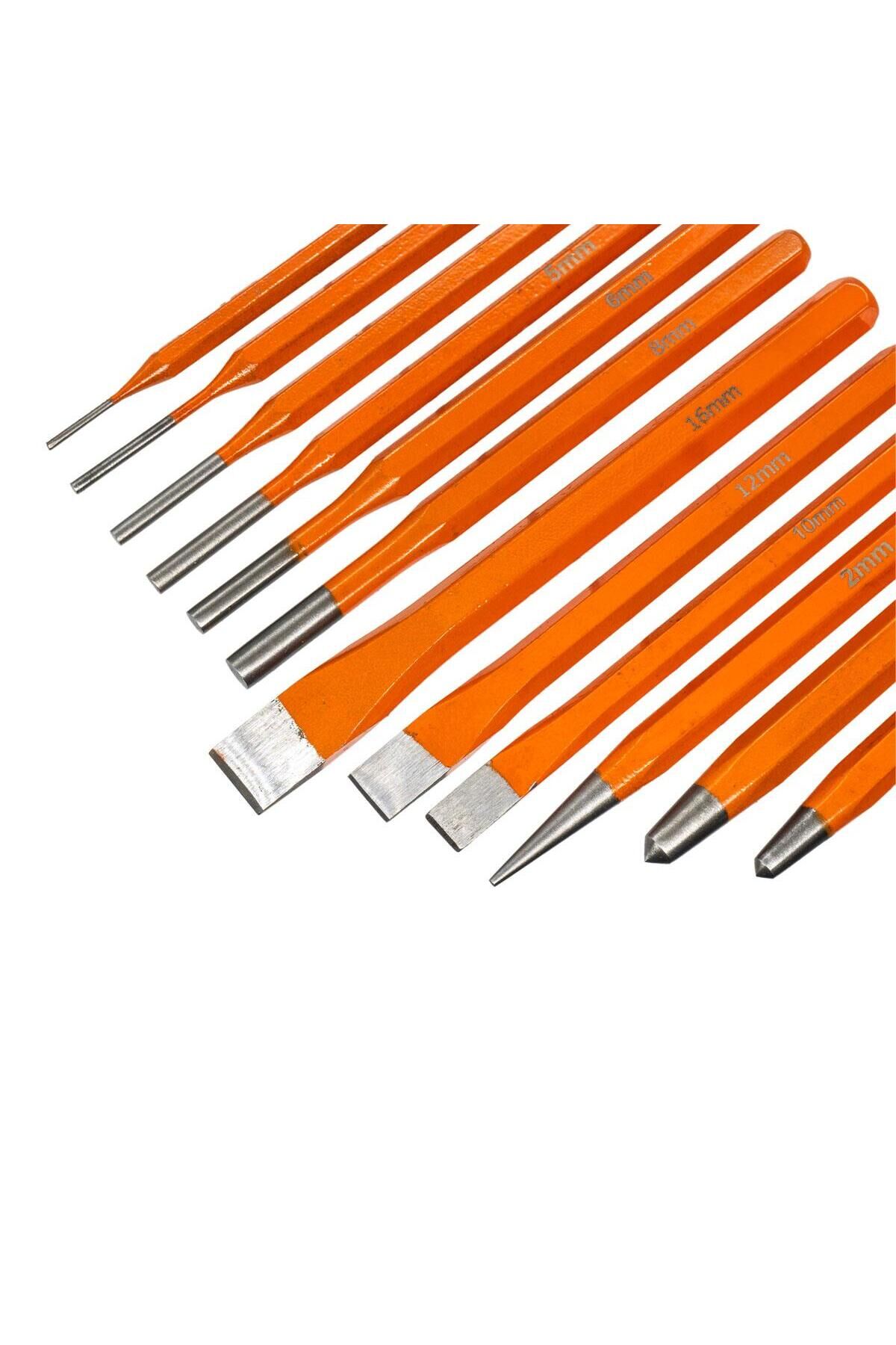 Titi 6016 Düz Konik Pim Zımba Keski Takımı 12 Parça