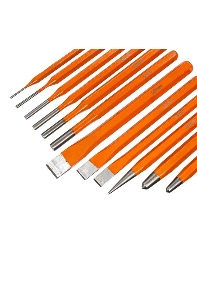 Titi 6016 Düz Konik Pim Zımba Keski Takımı 12 Parça