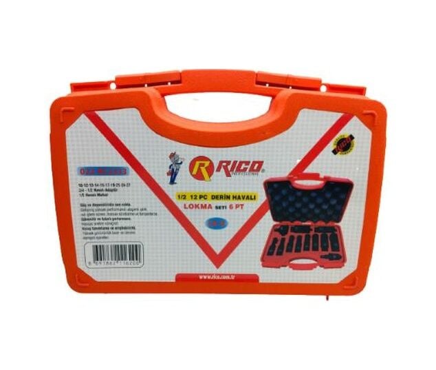 Rico Rc2333 1/2'' Havalı Derin Lokma Takımı Seti 12 Parça