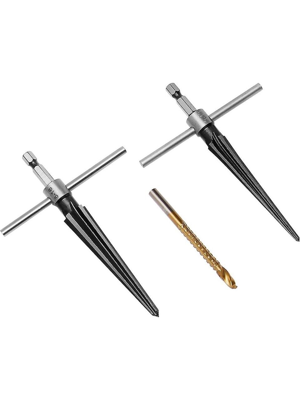 Titi 6166 Bits Saplı T Kollu Ahşap Delme Konik Rayba ve Matkap Ucu Seti