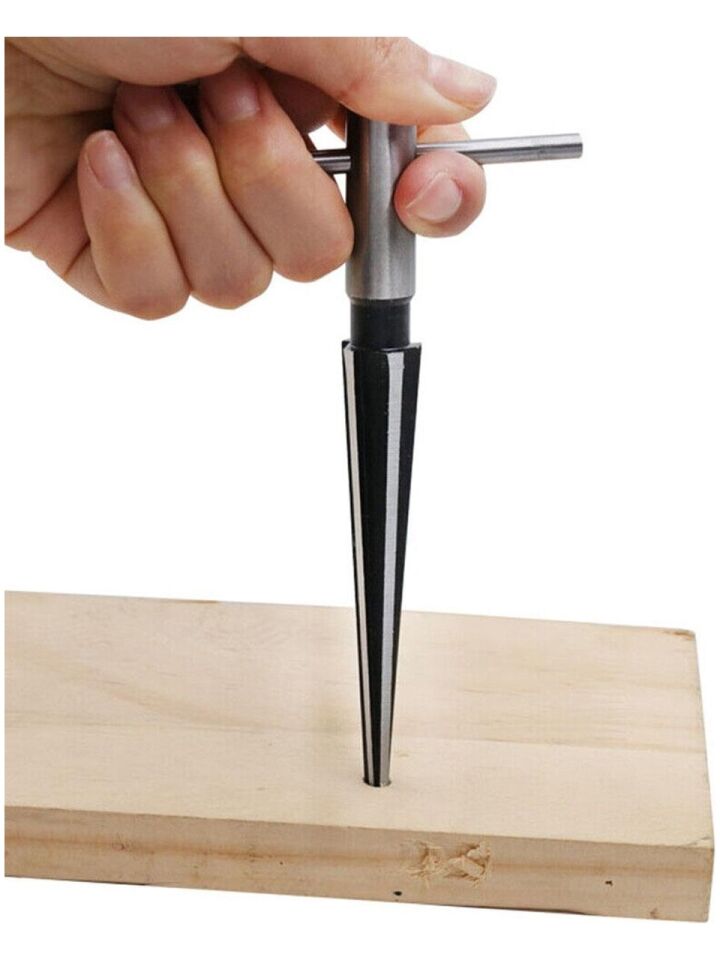 Titi 6166 Bits Saplı T Kollu Ahşap Delme Konik Rayba ve Matkap Ucu Seti