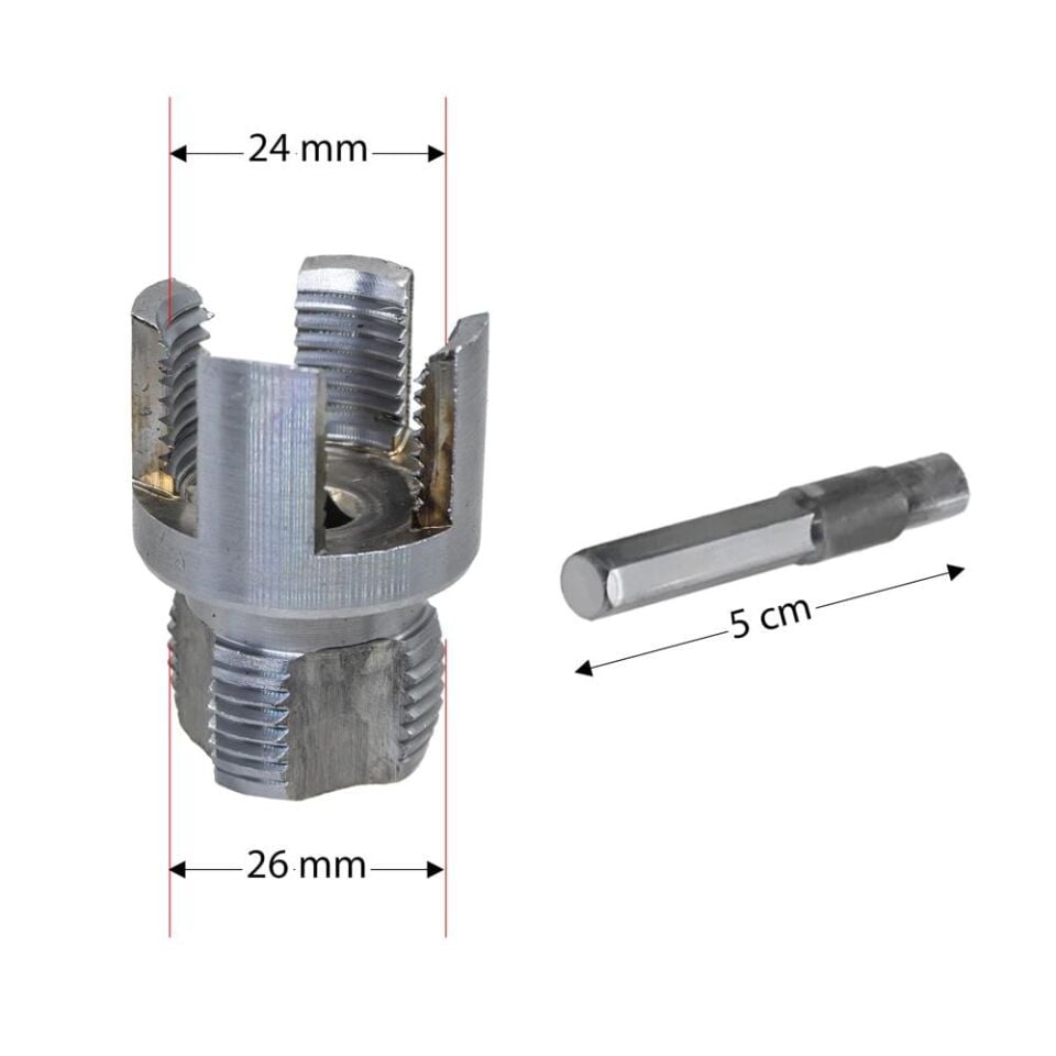 Titi 6424 PVC PPRC Boru İç ve Dış Diş Açma Aparatı 3/4'' (25 mm)