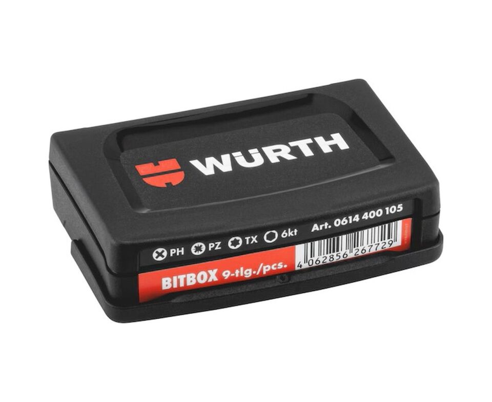 WÜRTH BİTS UÇ SETİ PH/PZ/TX/ALLEN 9 PARÇA