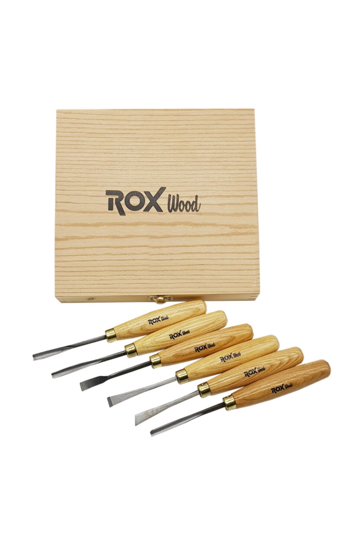 Rox Wood Ahşap Oyma Iskarpela Seti Ahşap Kutulu 6 Parça