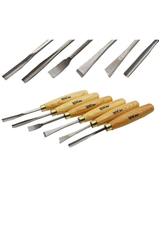 Rox Wood Ahşap Oyma Iskarpela Seti Ahşap Kutulu 6 Parça