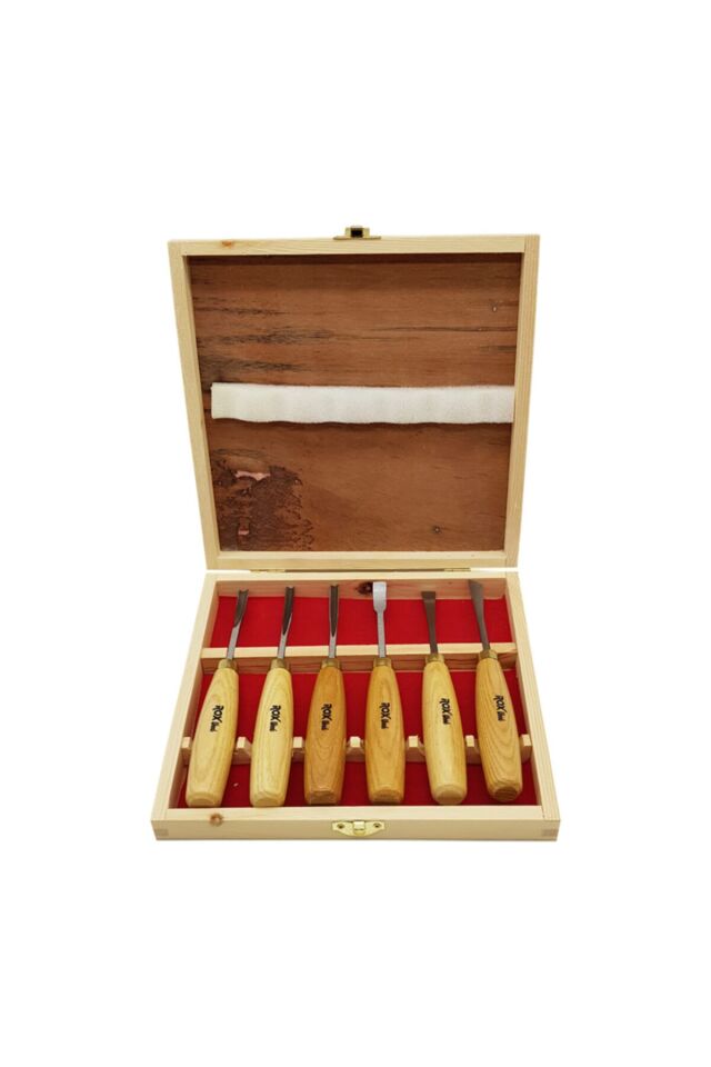 Rox Wood Ahşap Oyma Iskarpela Seti Ahşap Kutulu 6 Parça