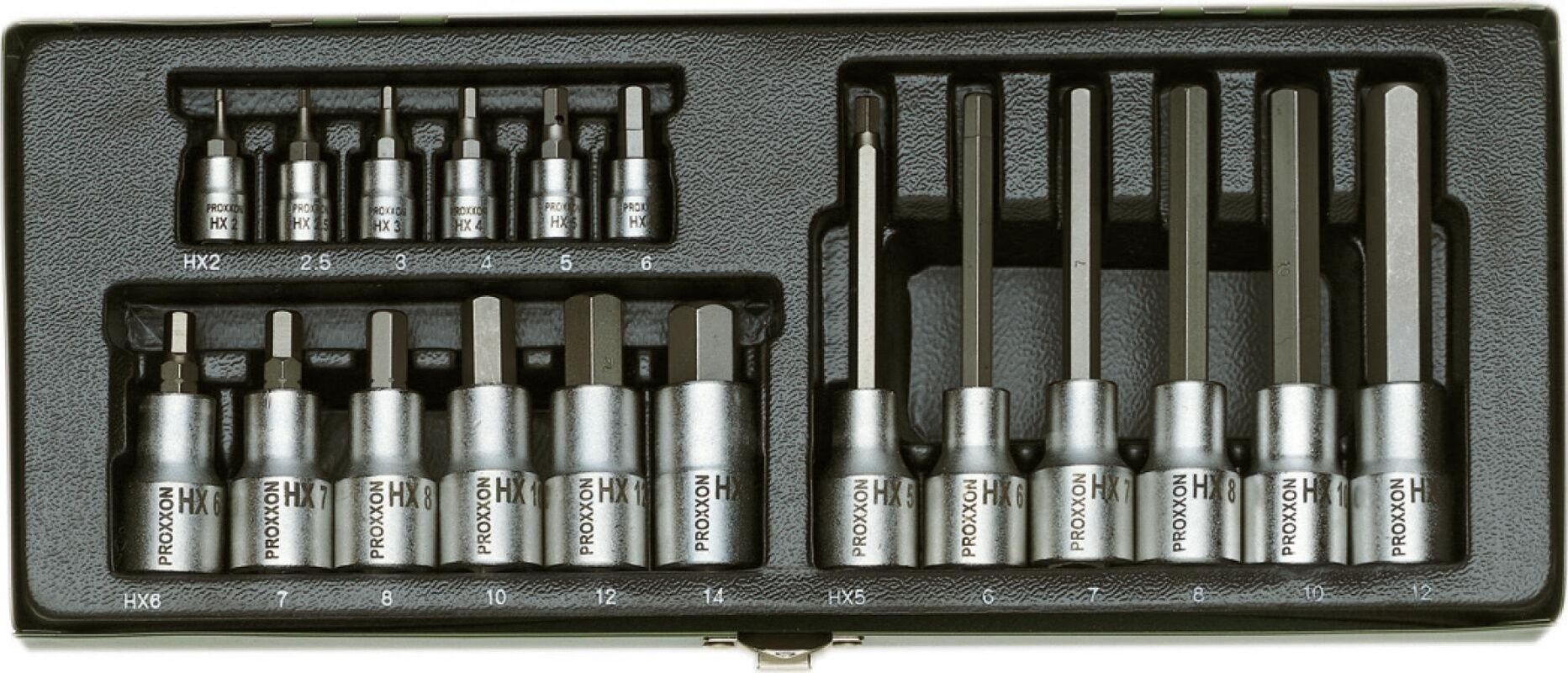 Proxxon 23100 1/4-1/2 18 Parçalı Allen Lokma Takımı