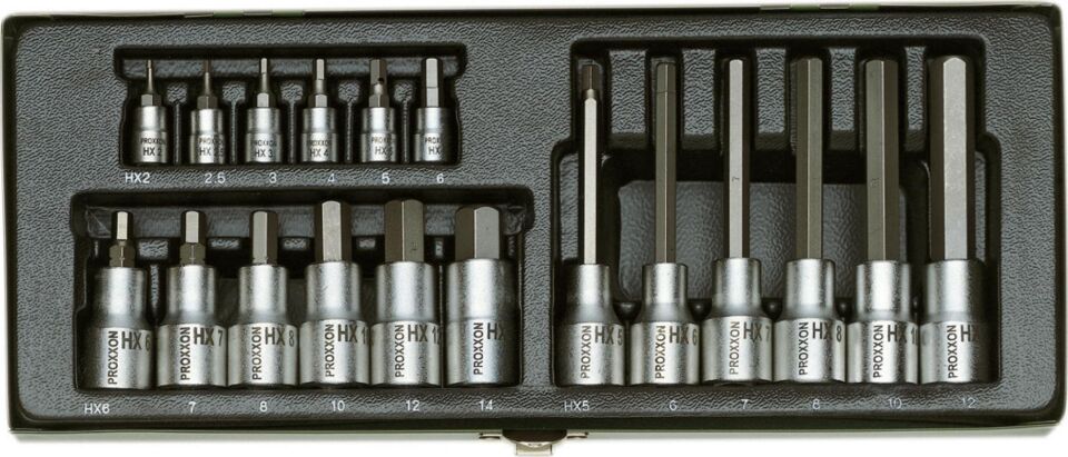 Proxxon 23100 1/4-1/2 18 Parçalı Allen Lokma Takımı