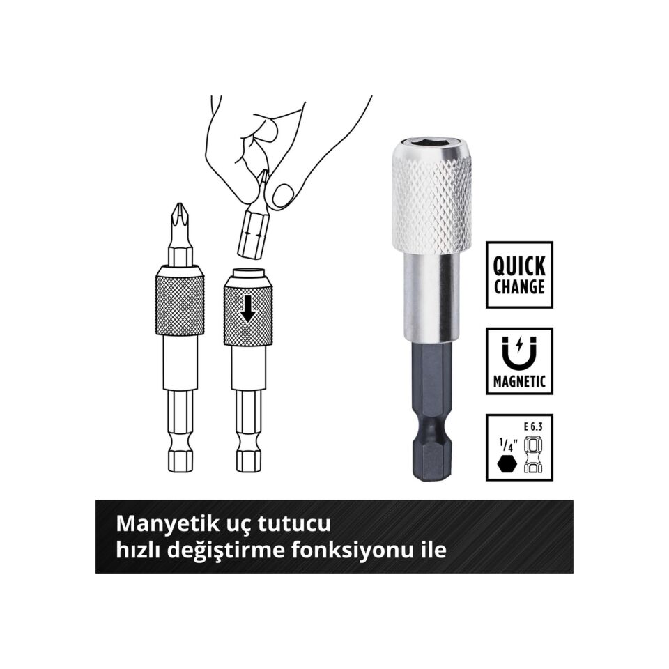 EINHELL L-CASE Kassette 40tlg LS 40 Parça Uç Seti