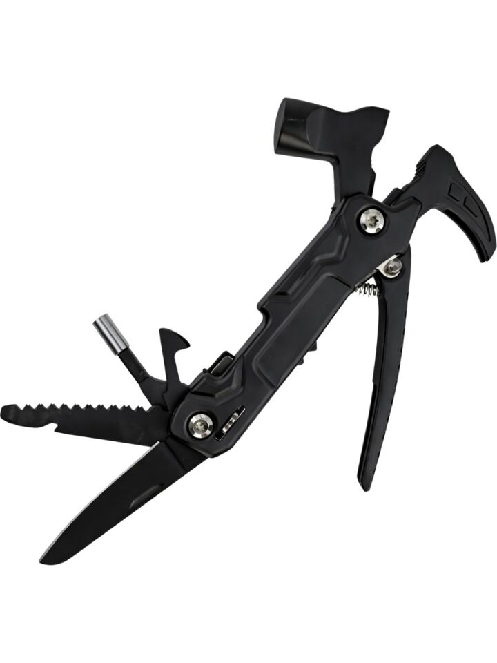 ERA06939 Çok Amaçlı Kamp Aleti Çekiç Pense Tornavida Seti Testere Kablo Kesici Şişe Açacağı Kılıflı