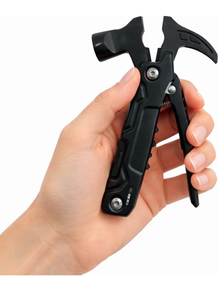 ERA06939 Çok Amaçlı Kamp Aleti Çekiç Pense Tornavida Seti Testere Kablo Kesici Şişe Açacağı Kılıflı