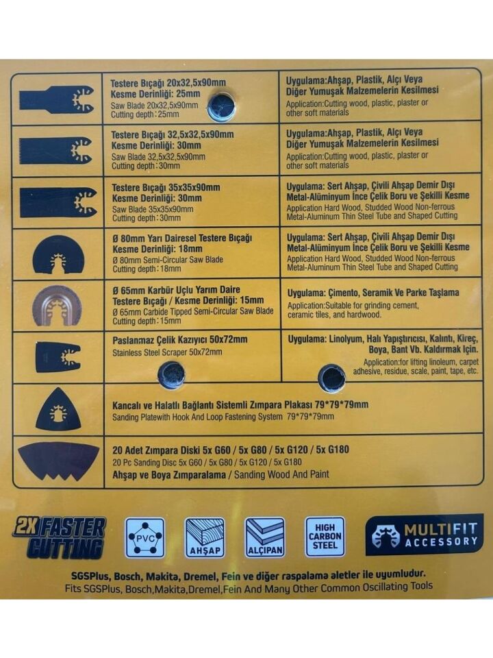 Sgs 1880 Multı-Tools Kesici ve Raspalama Aksesuar Seti 27 Parça